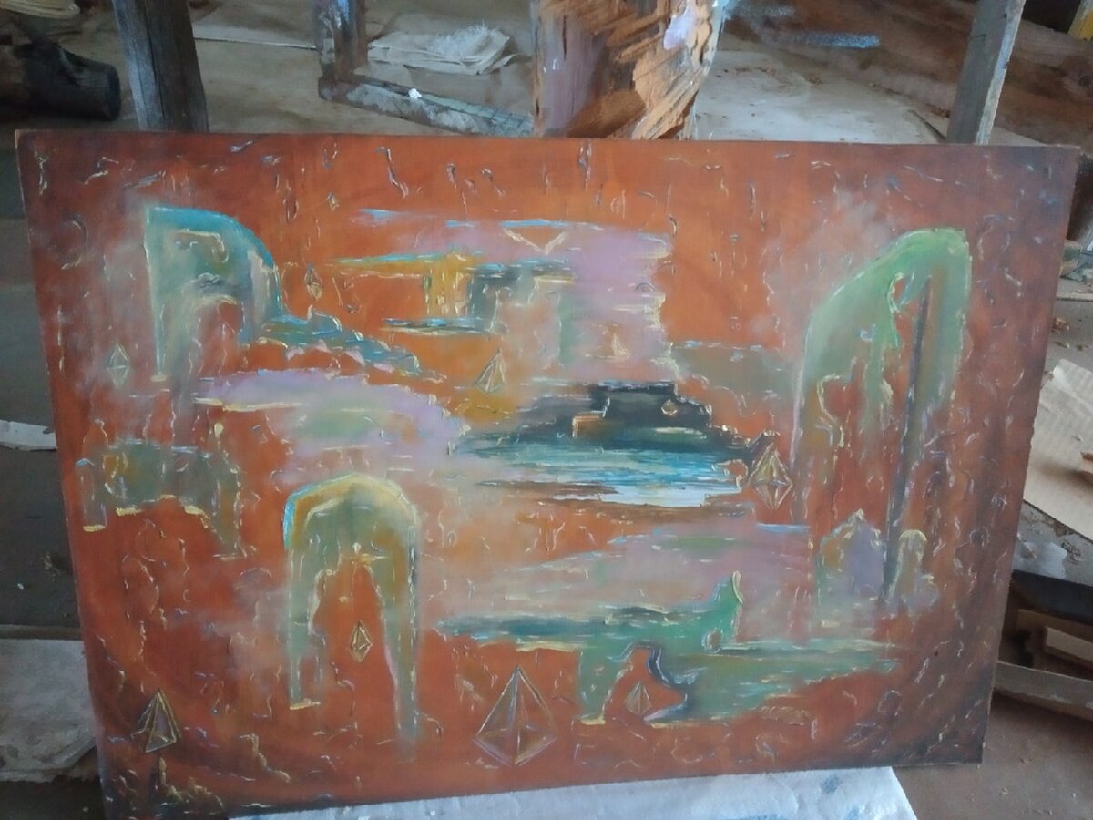 Размышленья у парадного подъезда''   в кремле'' масло, оргалит, цена 20 000р, 