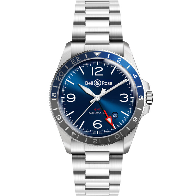 Часы Bell&Ross Vintage в 41 мм стальном корпусе с датой и функцией GMT