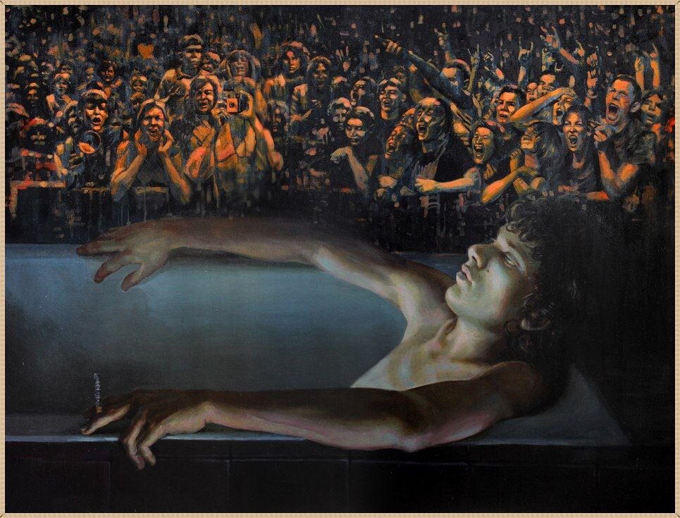 © Андрей Шатилов. Рок звезда. Шоу продолжается. Холст, масло. 120х85 см.2012 г.