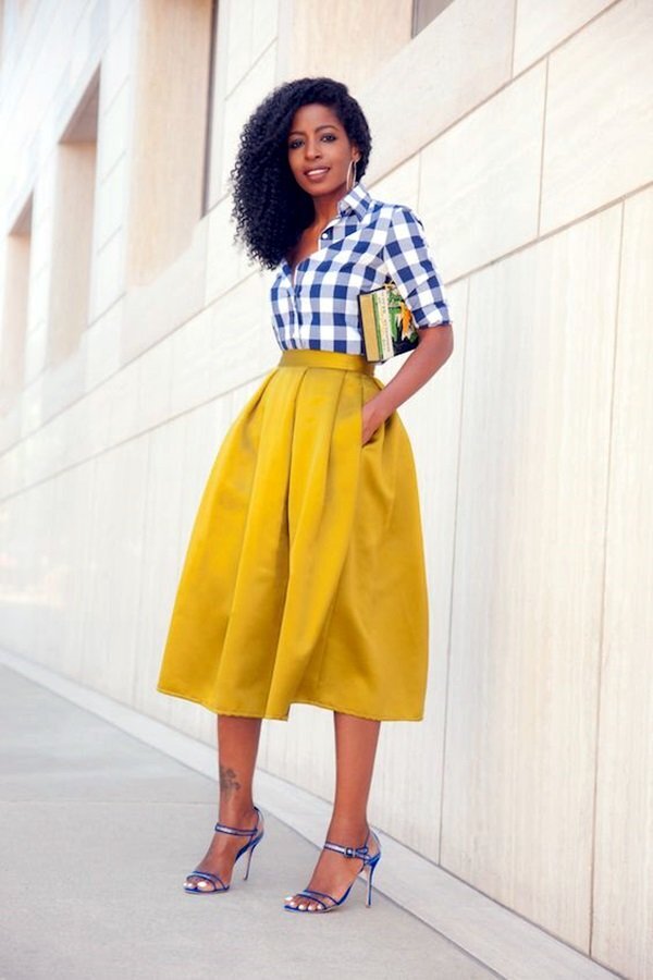 10 стильных примеров носить желтую юбку | Glamiss | Дзен