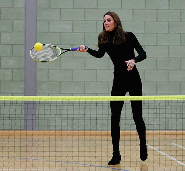 Кейт Миддлтон берет уроки профессионального тенниса