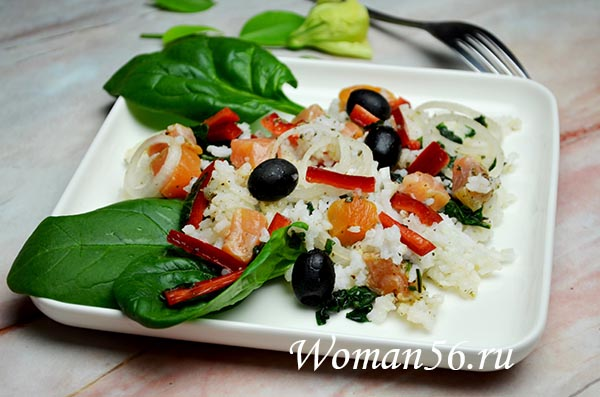 салат с брюшками семги