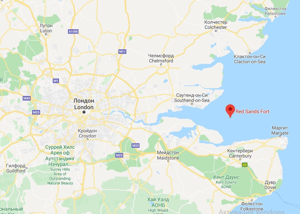 Месторасположение этих чудищ недалеко от устья Темзы