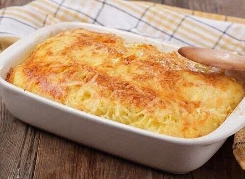Кальмары, запечённые под сыром