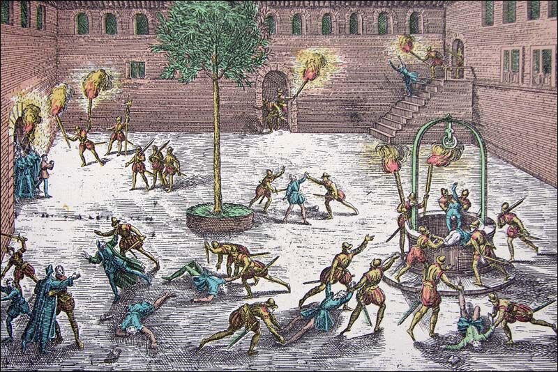 События в Ниме (фр. Nimes). Художник: Frans Hogenberg
