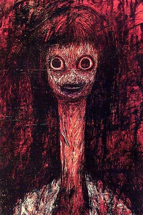 Старшая сестра рвет кровью, младшая сестра плюется огнем.Милый Томино плюётся заветными драгоценностями.Tомино умер в одиночестве и попал в ад.Ад, тьма, без единого цветка.Не старшая ли сестра Томино бьёт хлыстом?Множество красных рубцов ноют.Порка, избиение и удары,Попасть в вечный ад есть лишь один способ.Моли, чтобы тебя ввели во тьму ада,От золотой овцы, от соловья.Сколько осталось в кожаном мешке,Готовься к бесконечному путешествию в ад.Весна приходит и в леса и в долины,Семь поворотов в темной долине ада.В клетке соловей, в корзине овца,В глазах милого Tомино слезы.Плачь, соловей, для лесов и дождяВыражая свою любовь к сестре.Эхо твоего крика разносится через ад,и расцветает кроваво-красный цветок.Через семь гор и долин ада,Милый Томино путешествует в одиночку.Чтобы поприветствовать тебя в аду,Мерцающие шипы на скалистой гореЗатыкай свежие проколы во плоти,Это отметины милого Томино.