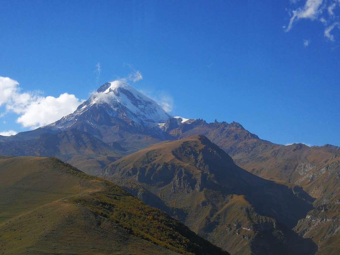 Вид на гору Казбек