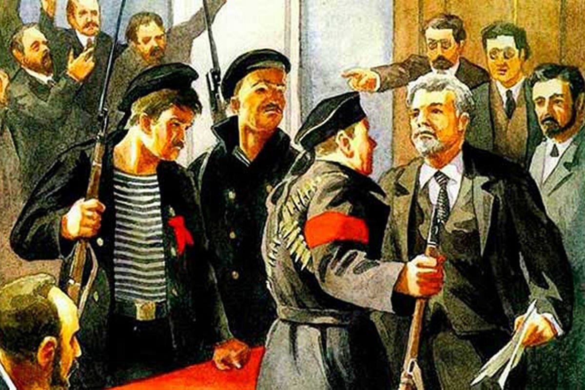 "Караул устал" картина посвященная разгону учредительного собрания.