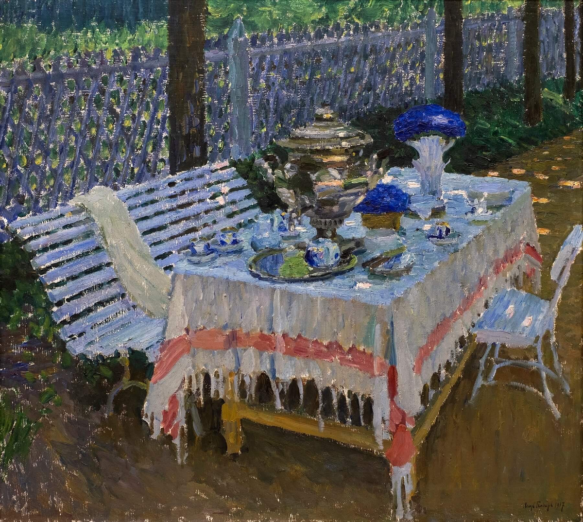 Грабар И.Э. Утренний чай 1917 Государственный музей изобразительный искусств Республики Татарстан