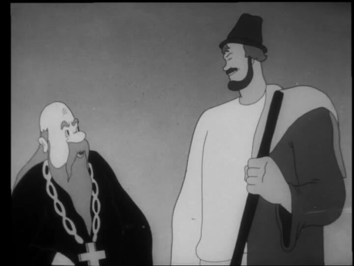 «Сказка о Попе и его работнике Балде» (1940), режиссёр П. Сазонов.