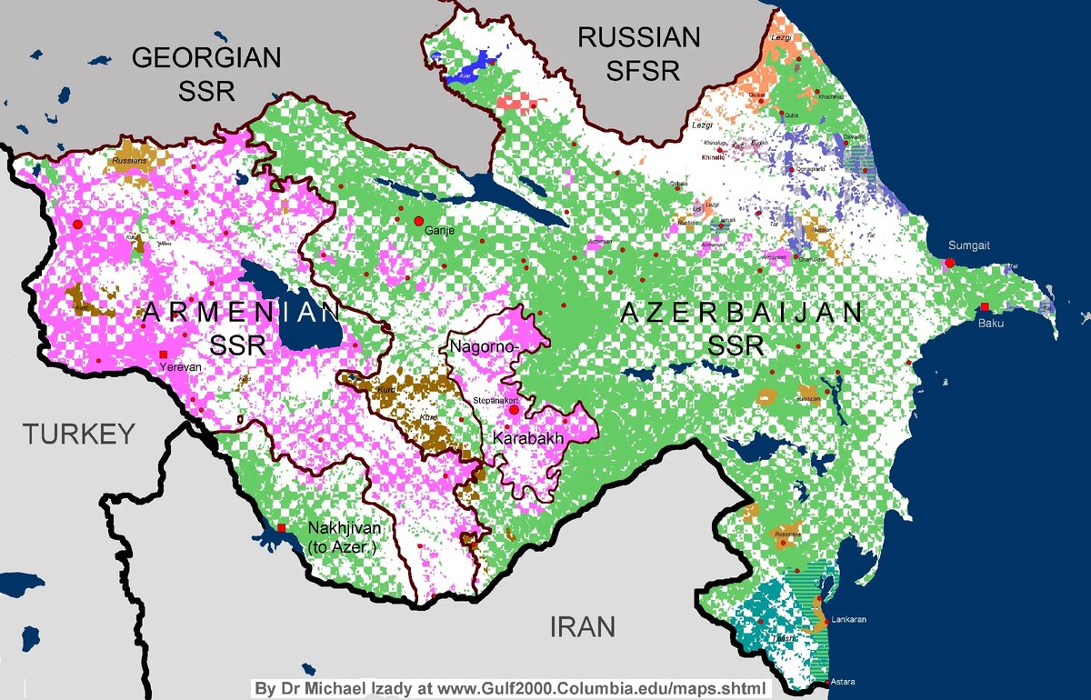 Карта азербайджана 2022 года