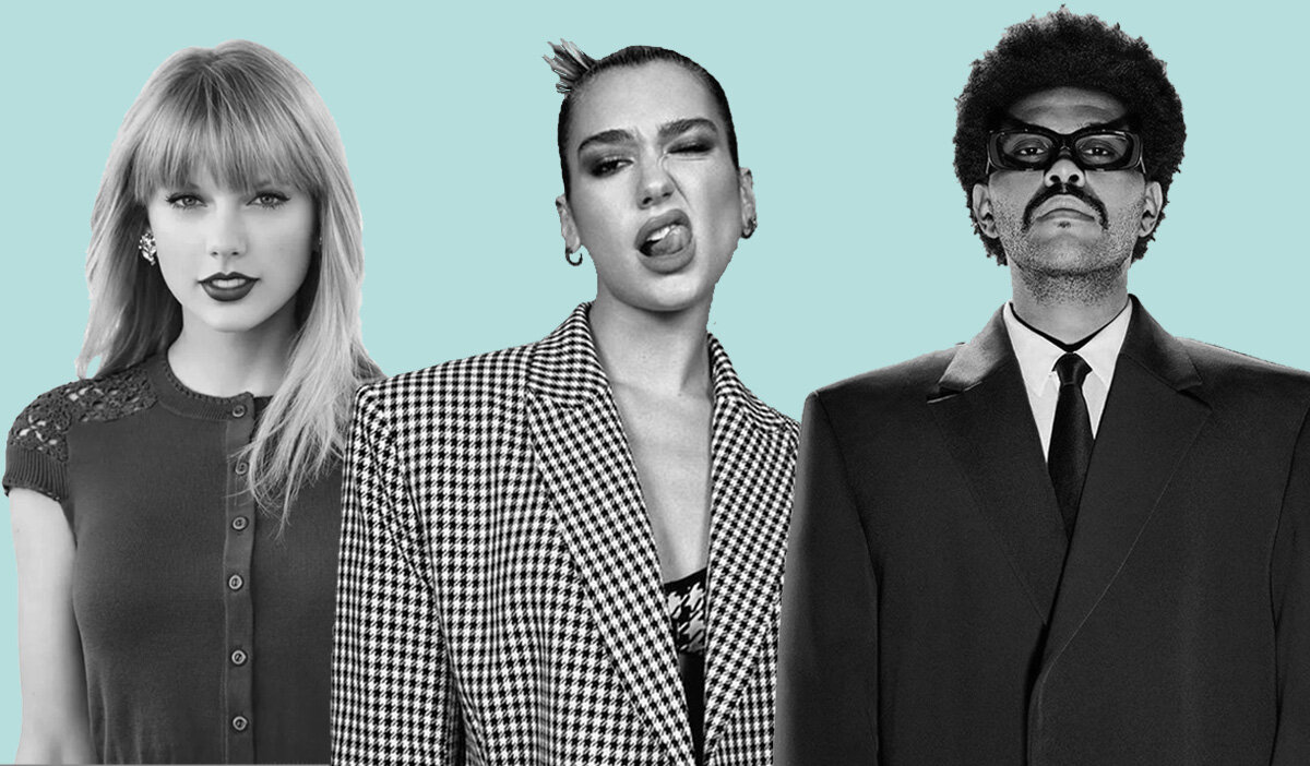 Taylor Swift, Dua Lipa, Weeknd 