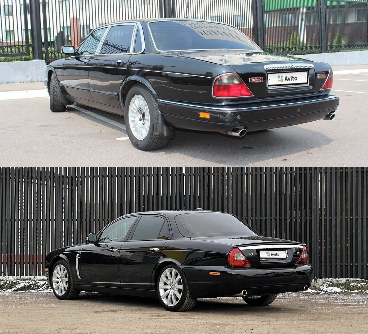 Jaguar XJ: сверху X300, снизу X350 (коллаж на основе иллюстраций с сайта  avito.ru)