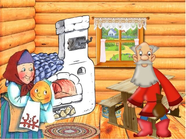 В сказке про Колобка тоже всё началось с печи. Изображение: infourok.ru