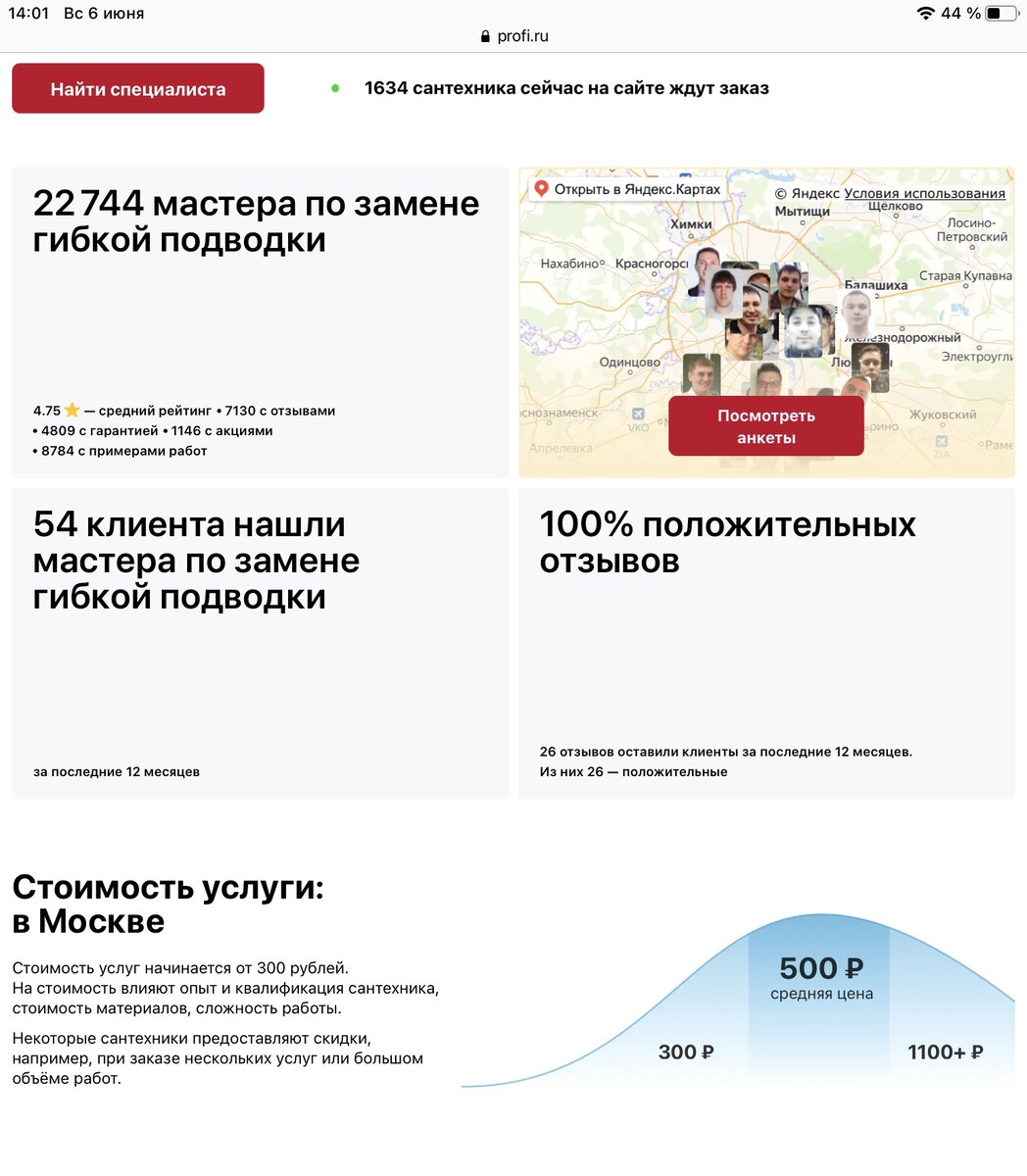 Скрин с Profi.ru