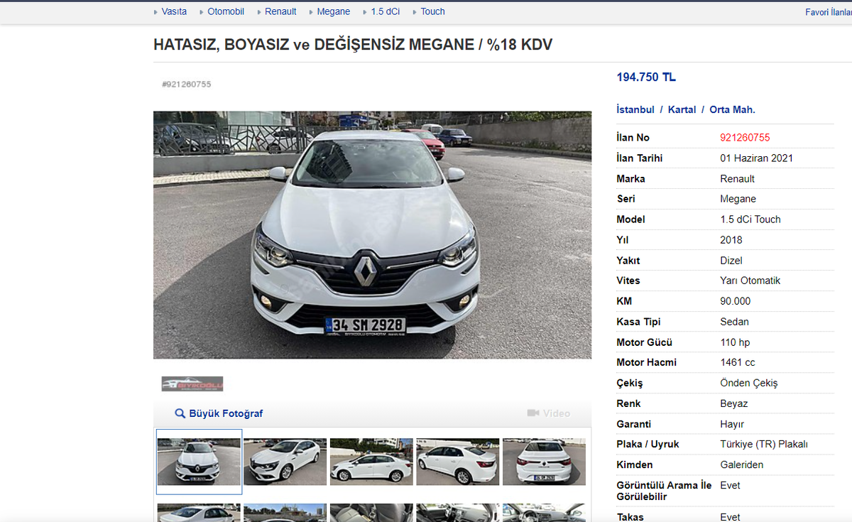 Обычный РЕНО, 2018 года. Цена - 1 млн. 900 руб. 