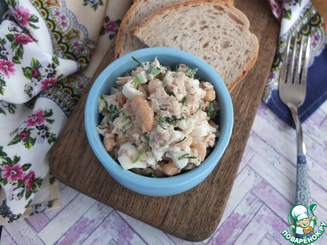     Салат с тунцом и фасолью