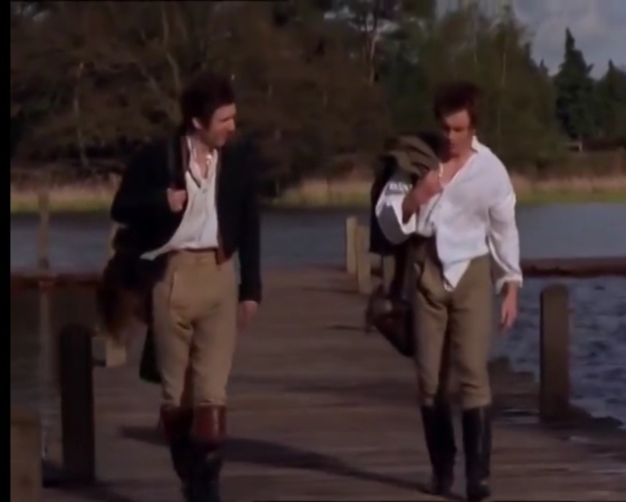 Онегин и Ленский. Скрин-шот кадра с телеэкрана. 