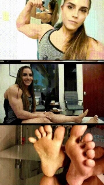 Muscle Emma Watson Feetfetish - MGA+ DEEPFAKE