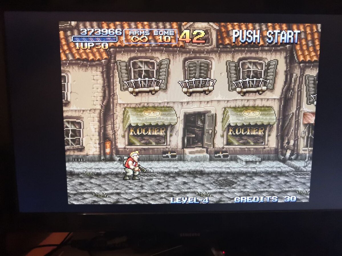 Фотографии с тестирования системы. Metal Slug
