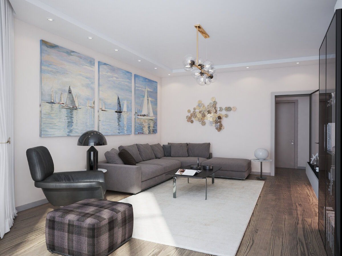 Краска по каталогу Tikkurila Symphony - F470 Lumikki (3d-графика авторов).