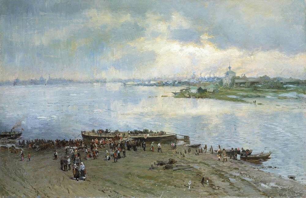 А.Маковский "Перевоз на Волге"