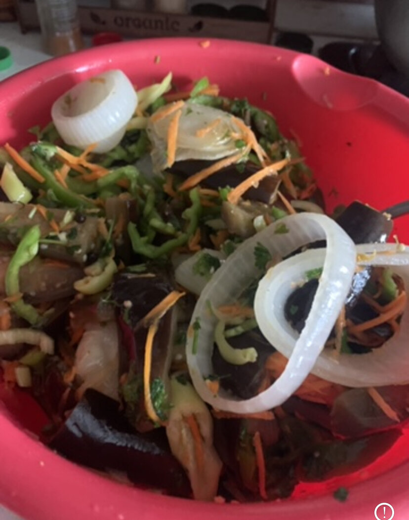 Рис: баклажаны по-корейски