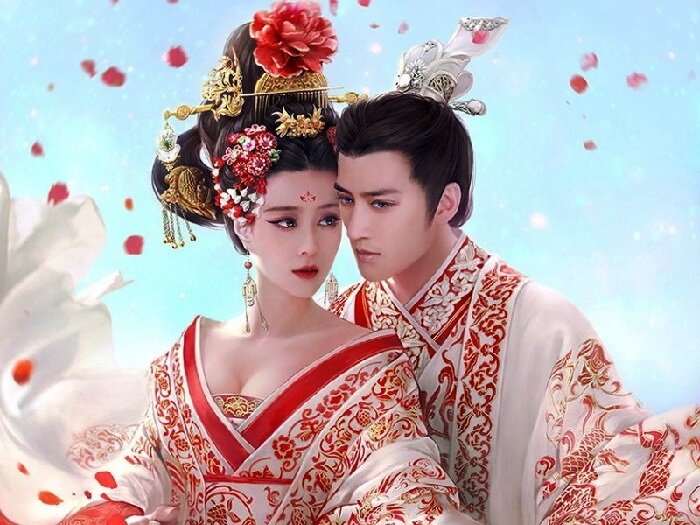 Фото Китайская женщина и мужчина.