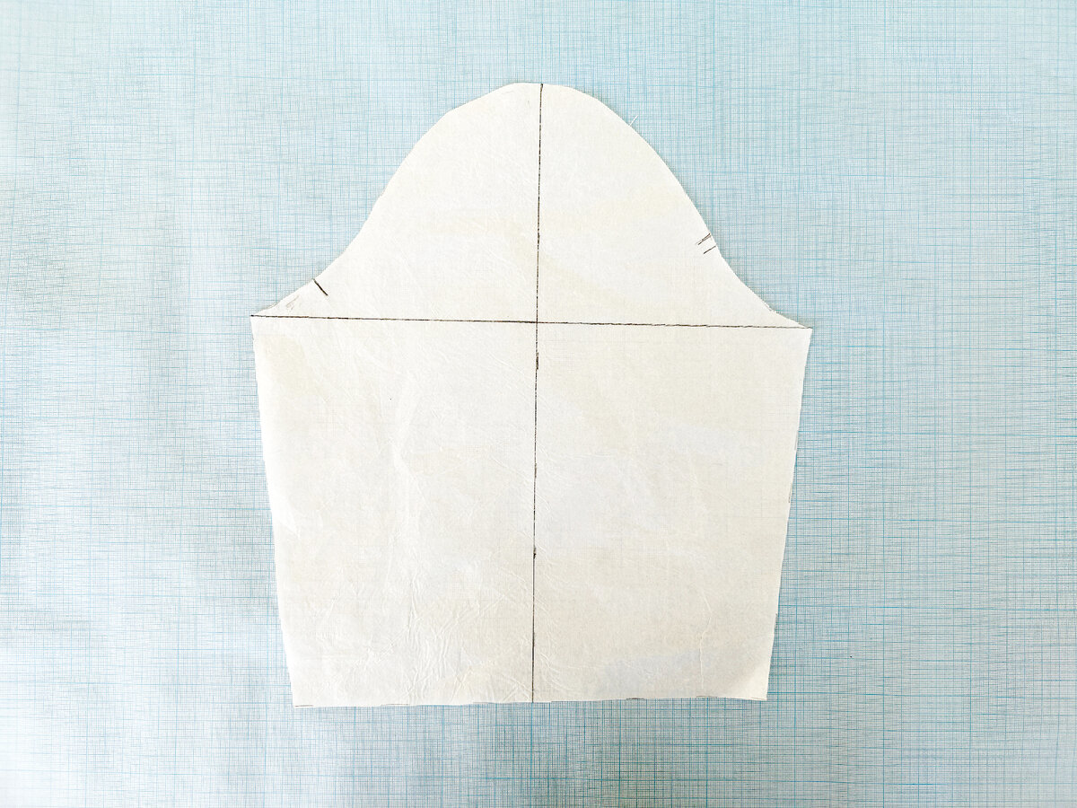 Выкройка-основа одношовного рукава