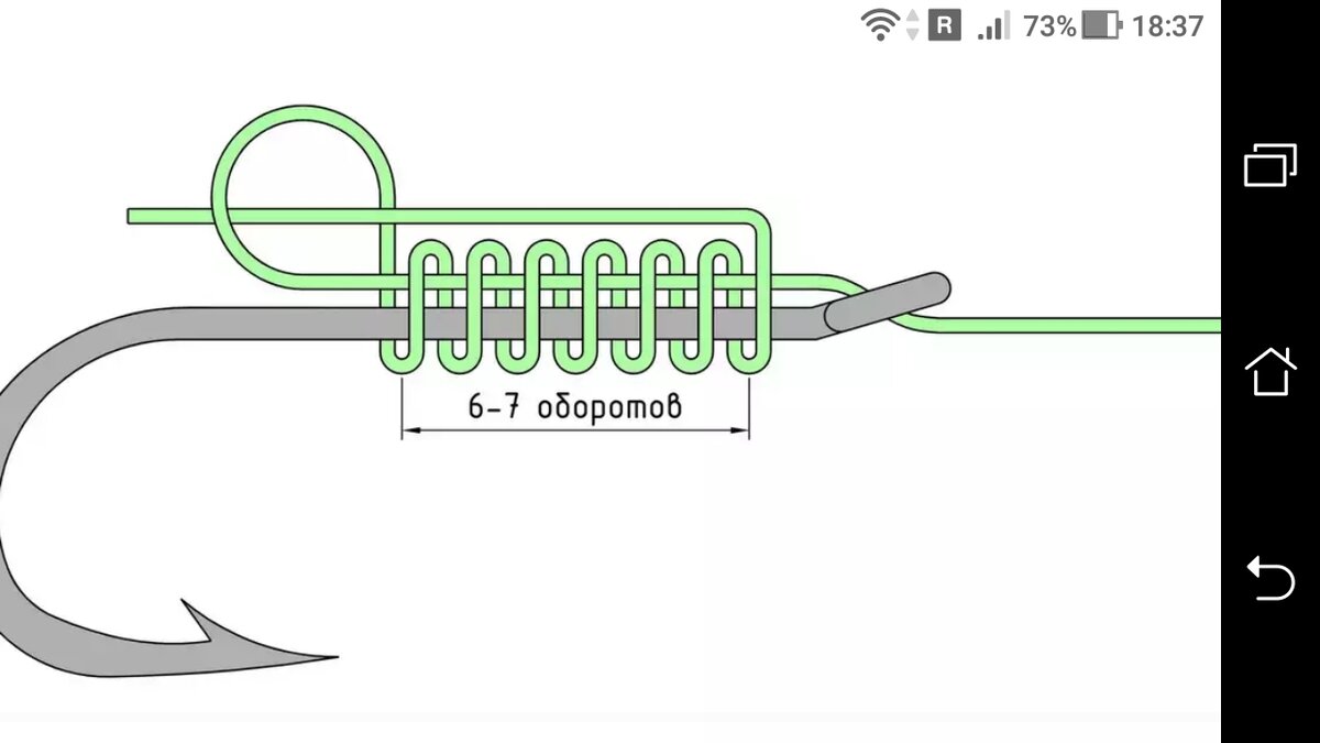 Привязать крючок к леске восьмеркой схема