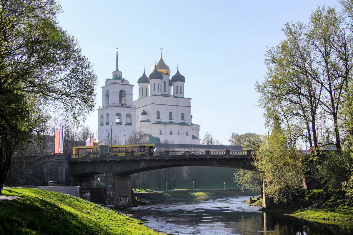 Район Запсковье в Пскове