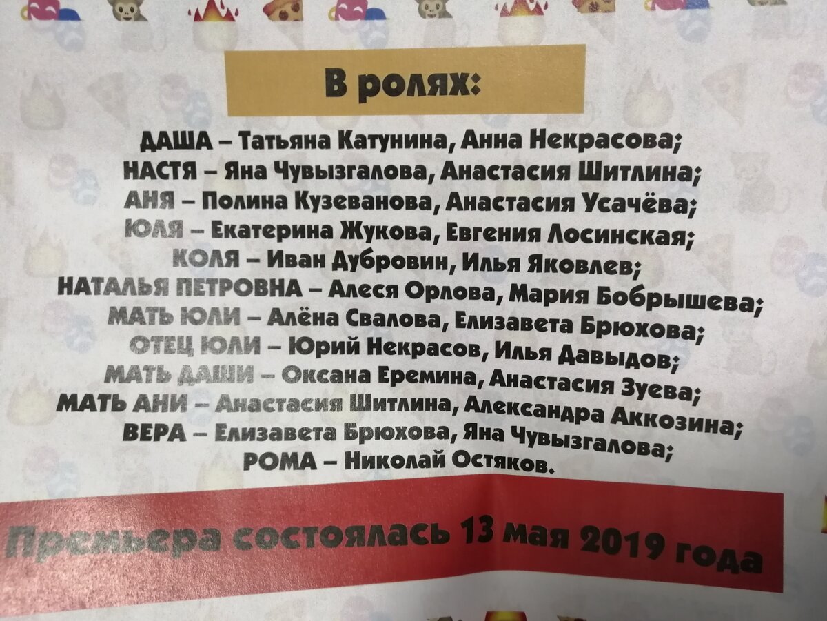 Состав труппы