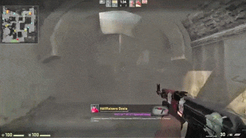 Широкий выпад
Широкий выпад, как правило, используется ,чтобы сокрушить врага после того как вы собрали информацию о нем. Данный способ хорош только, если вы уверены, что вы не столкнетесь с двумя врагами в одиночку. Отличие от предыдущего способа, что вы не уходите обратно за стенку, а выходите и так-же префаером убиваете своего соперника.

