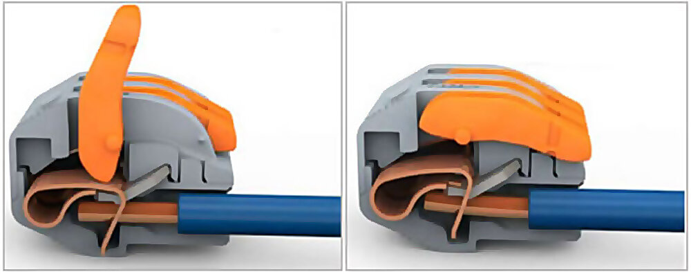 Как пользоваться клеммниками. Клемма рычажковая WAGO 222 412. Ваго клеммы 2 3. Клеммник WAGO 1+1. Клемма ваго СМК 413рагач.