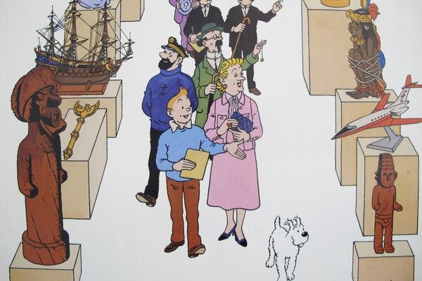 Original Exhibition Poster, Le Musée Imaginaire de Tintin (Tintin's Imaginary Museum)