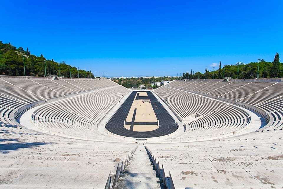 Единственный в мире олимпийский стадион, сохранивший первоначальный вид. Афины.
