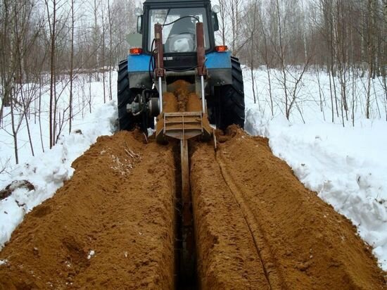 Самый простой способ вырыть траншею