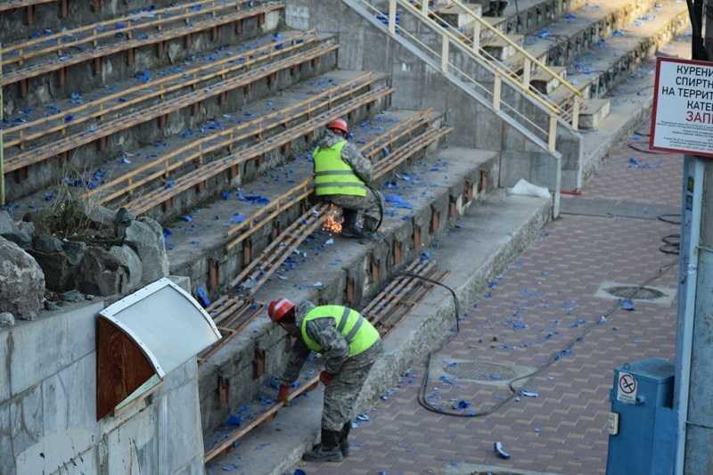 В Ялте приступили к сносу стадиона «Авангард» Фото: Элина Приступа/РИА Новости Крым