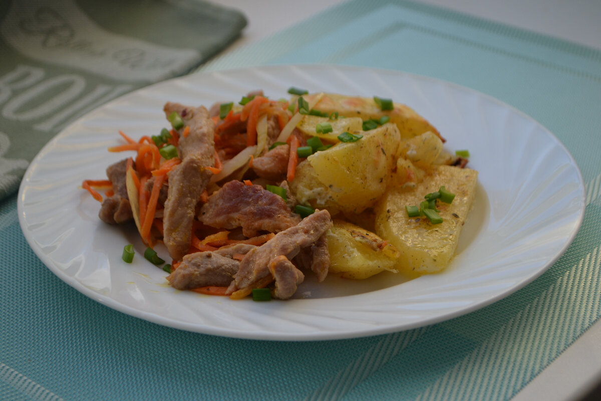 Готовим на скорую руку мясо с овощами. | Елена/НедОсолила | Дзен