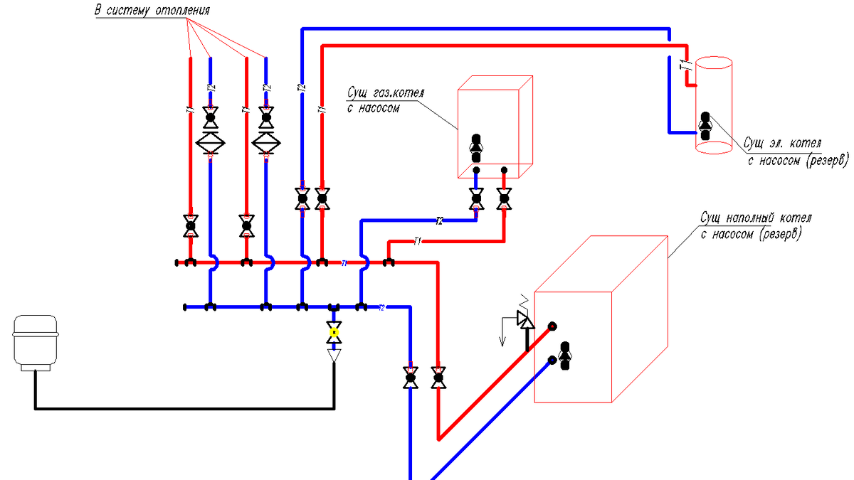 Гидравлическая система отопления. Обвязка 2 котлов отопления схема. Схема обвязки двух котлов отопления. Схема обвязки котельной с 2 одноконтурными котлами и гидрострелкой. Схема обвязки двух котлов с гидрострелкой.