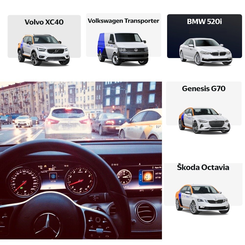 Изображения взяты из мобильного приложения Яндекс.Драйв