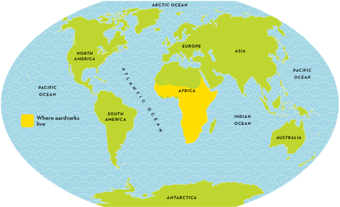 Место обитания этих чудесных животных на карте мира.
