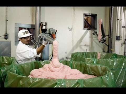 Розовая слизь в гамбургерах фаст-фуда