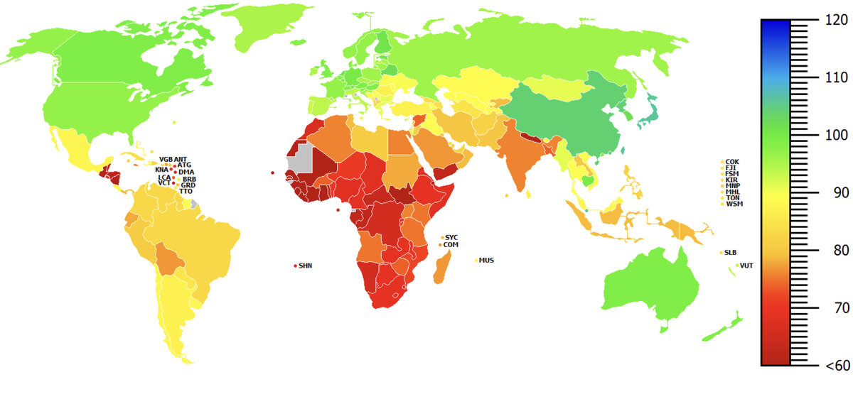 Рейтинг IQ по странам 
