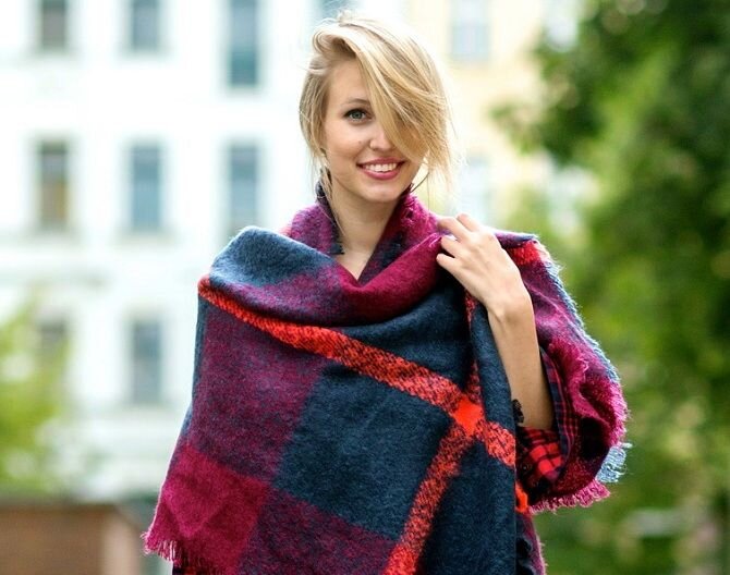 Модные шарфы осень-зима | фото, мода
