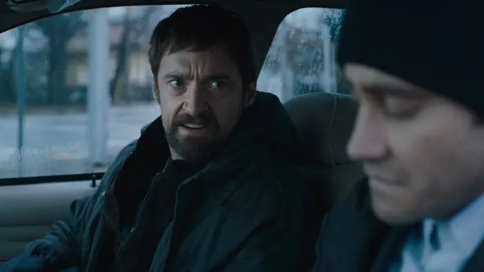 Hugh Jackman & Jake Gyllenhaal on Prisoners (2013) Directed by Denis Villeneuve / Warner Bros. Pictures