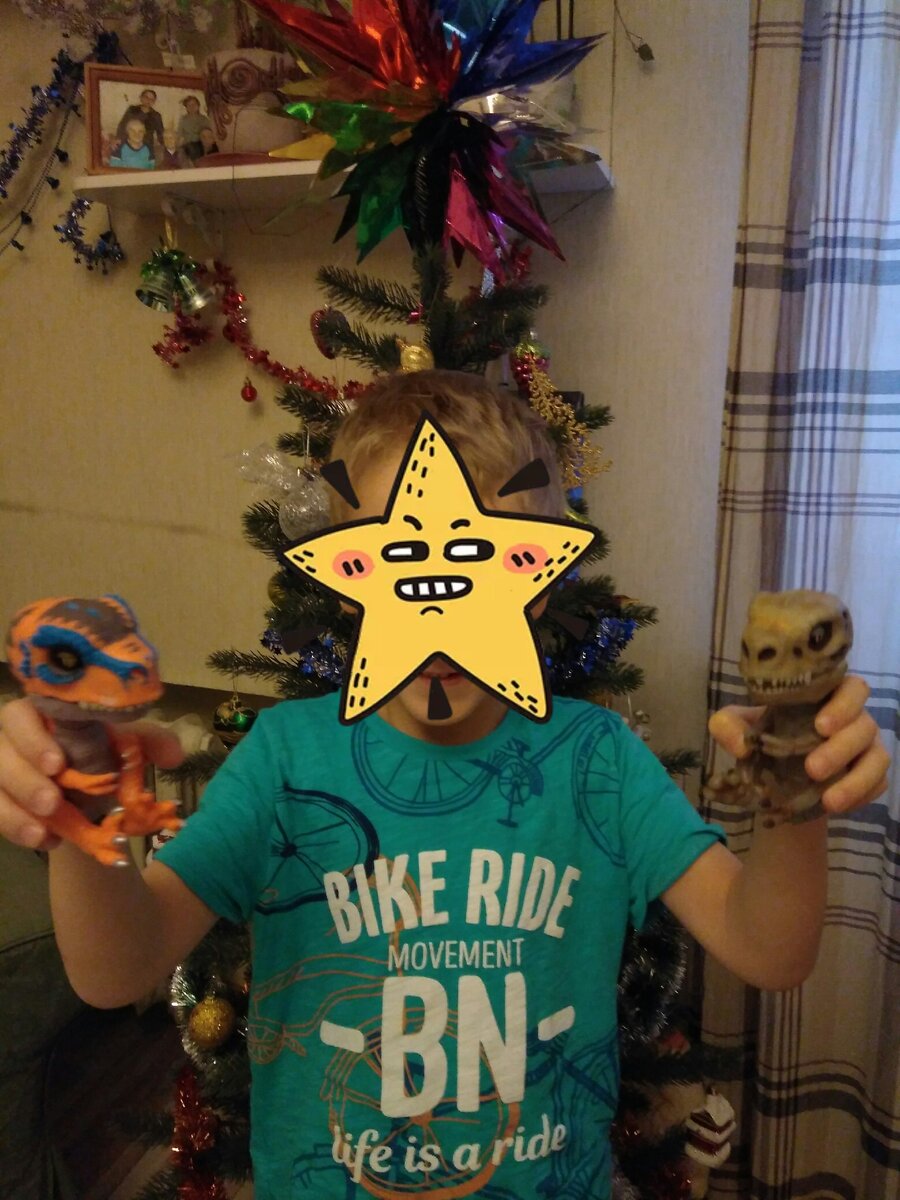 Вот и Василий дождался своих динозавров. Правда, не совсем то, сто он хотел, но и эти рычащие интерактивные экземпляры пришлись по нраву) 