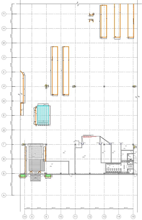 Фрагмент №6 плана производства работ по монтажу отбойников и ограждений