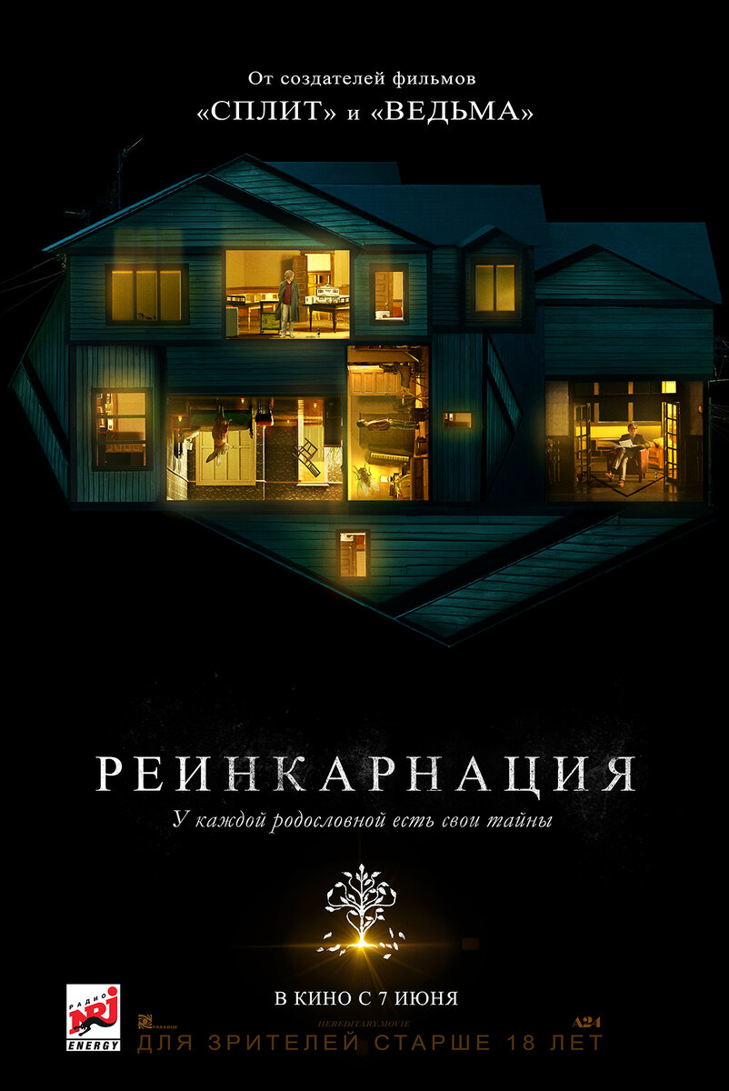 Реинкарнация/Hereditary

2018 / Мистика, Ужасы, Драма / США