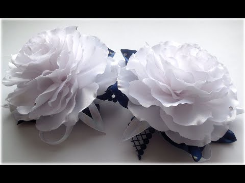 Бант из ленты DIY МК / Канзаши заколки / DIY Kanzashi